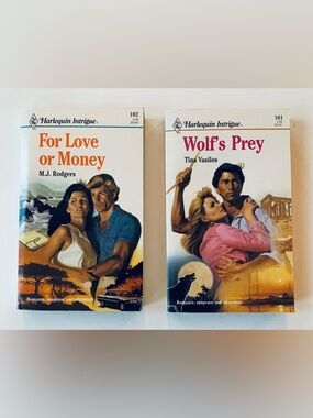 Set of 2 Harlequin Intrigue For Love Or Money & Wolf’s Prey Paperback